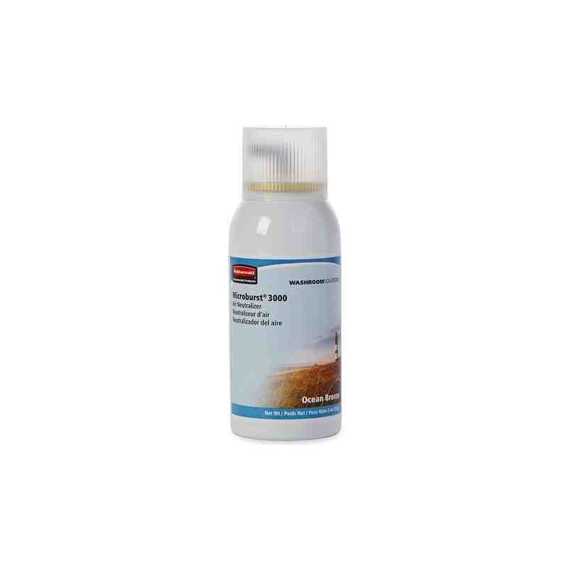 Rubbermaid FG4012581 Refill for Microburst 3000 Automatic Odor Control System, Ocean Breeze, Case: 12 - [DefendUse.com] - FG4012