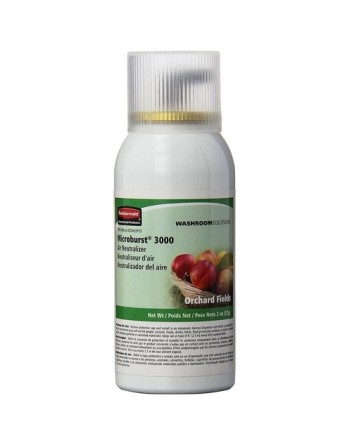 Rubbermaid FG4012561 Microburst 3000 Orchard Fields Metered Aerosol Air Freshener System Refill, Case: 12 - [DefendUse.com] - FG