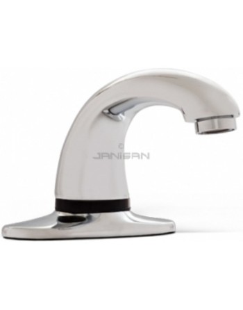 Rubbermaid 1903288 Milano Chrome 4" Center Set Deck Mounted Hands-Free Sensor Faucet with 3 3/4" Spout and Mixing Valve - [Defen