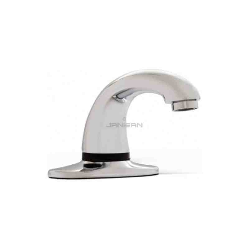 Rubbermaid 1903288 Milano Chrome 4" Center Set Deck Mounted Hands-Free Sensor Faucet with 3 3/4" Spout and Mixing Valve - [Defen