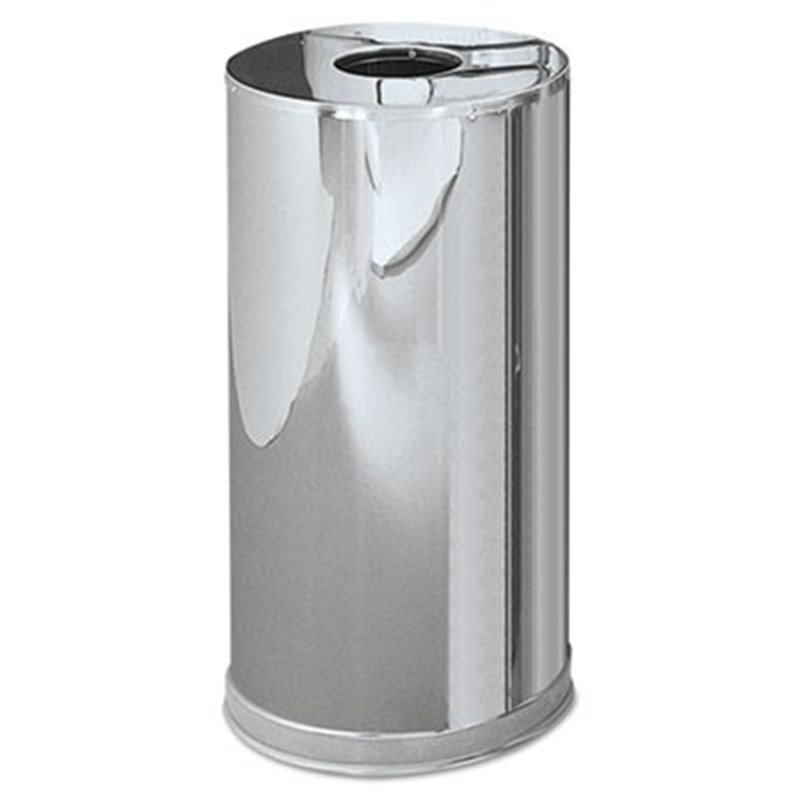 Crowne  CC16MCGL Steel Containers, Open Top, Steel Receptacle, Trash Container, 15 Gal - Stainless Steel - [DefendUse.com] - CC1