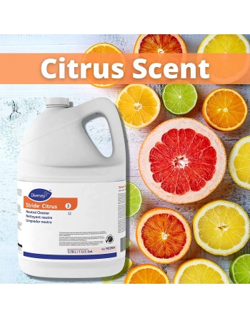 Diversey 903904  Stride Citrus Neutral Cleaner, 3.78 L/1 U.S. Gallon (Pack of 4) - [DefendUse.com] - 903904 - Diversey Holdings 