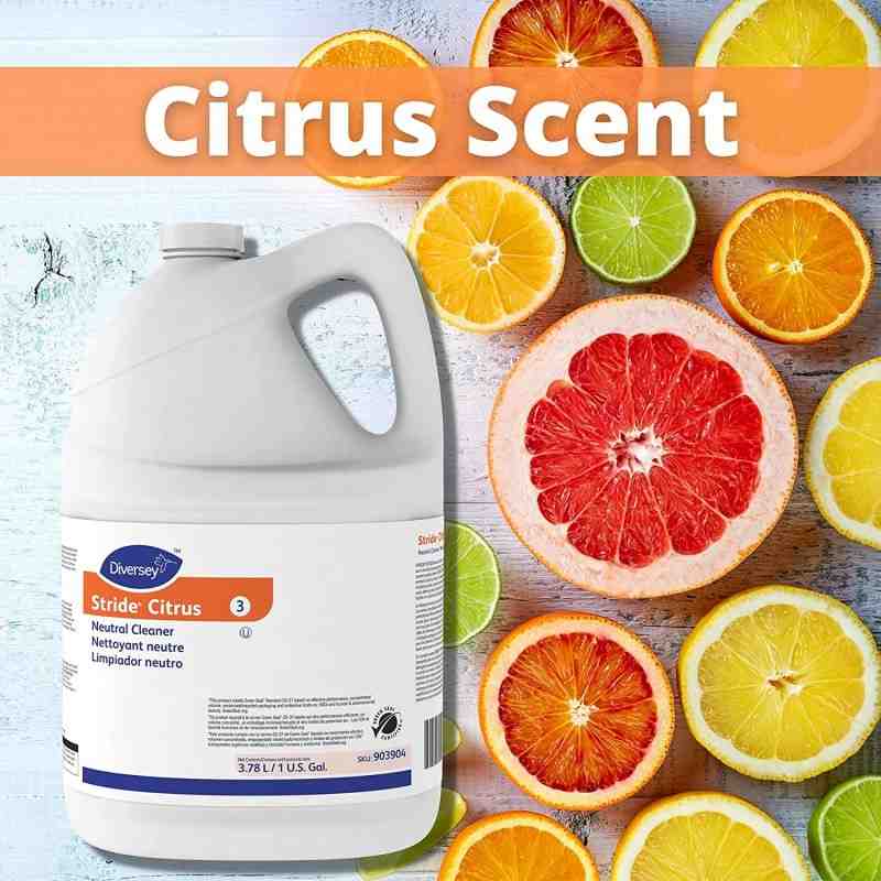 Diversey 903904  Stride Citrus Neutral Cleaner, 3.78 L/1 U.S. Gallon (Pack of 4) - [DefendUse.com] - 903904 - Diversey Holdings 