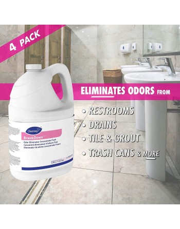 Diversey 94355110 Odor Eliminator Cherry Almond Scent Liquid, 3.78L, Case of 4 - [DefendUse.com] - 94355110 - Diversey Holdings 