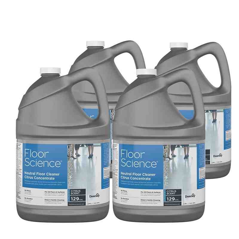 Diversey CBD540441 Floor Science Neutral Floor Cleaner Citrus Concentrate - 1 Gal/3.78 L Container (Pack of 4) - [DefendUse.com]