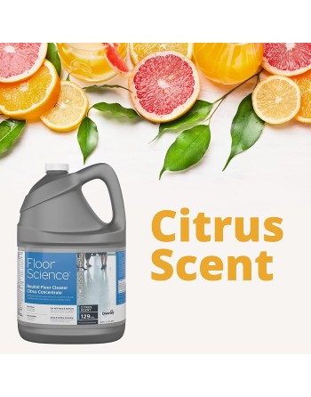 Diversey CBD540441 Floor Science Neutral Floor Cleaner Citrus Concentrate - 1 Gal/3.78 L Container (Pack of 4) - [DefendUse.com]
