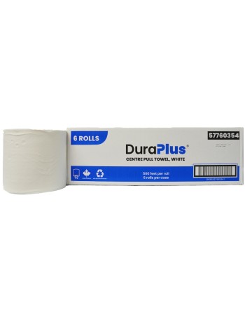 DuraPlus® Center Pull Paper Towel, White, 500', 6 Rolls/Case, Made in Canada - [DefendUse.com] - DP0354 - DuraPlus®