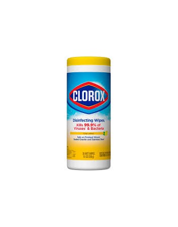 Clorox® 01603 Disinfecting Wipes, Lemon Scent, 35ct, Case of 12 - [DefendUse.com] - 01603 - Clorox® Cleaning Product