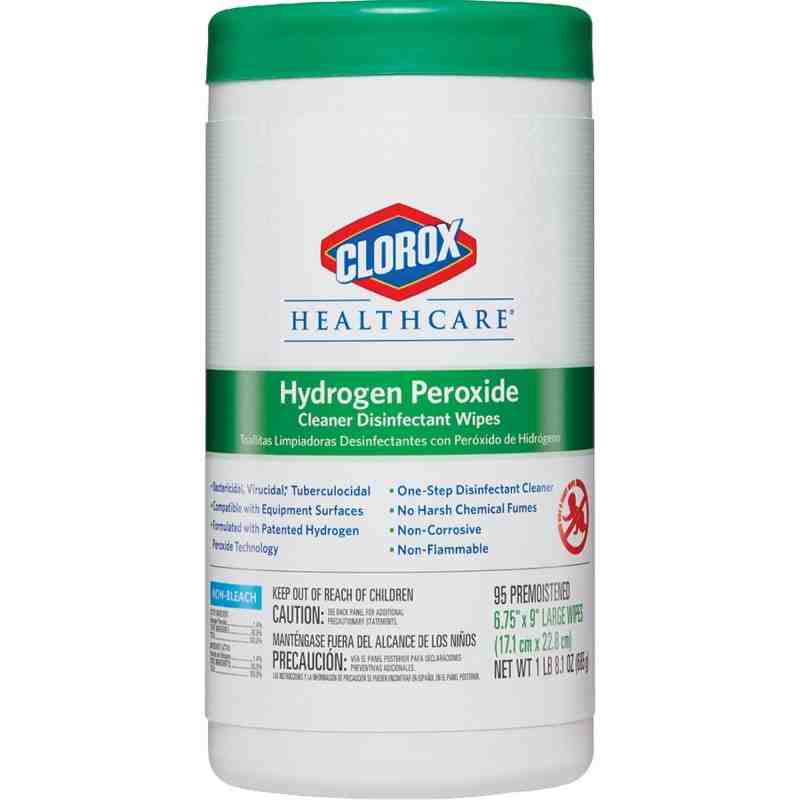 CLOROX  Healthcare® Hydrogen Peroxide Cleaner Disinfecting Wipes, 95 Count - [DefendUse.com] - 30824 - Clorox® Cleaning Product