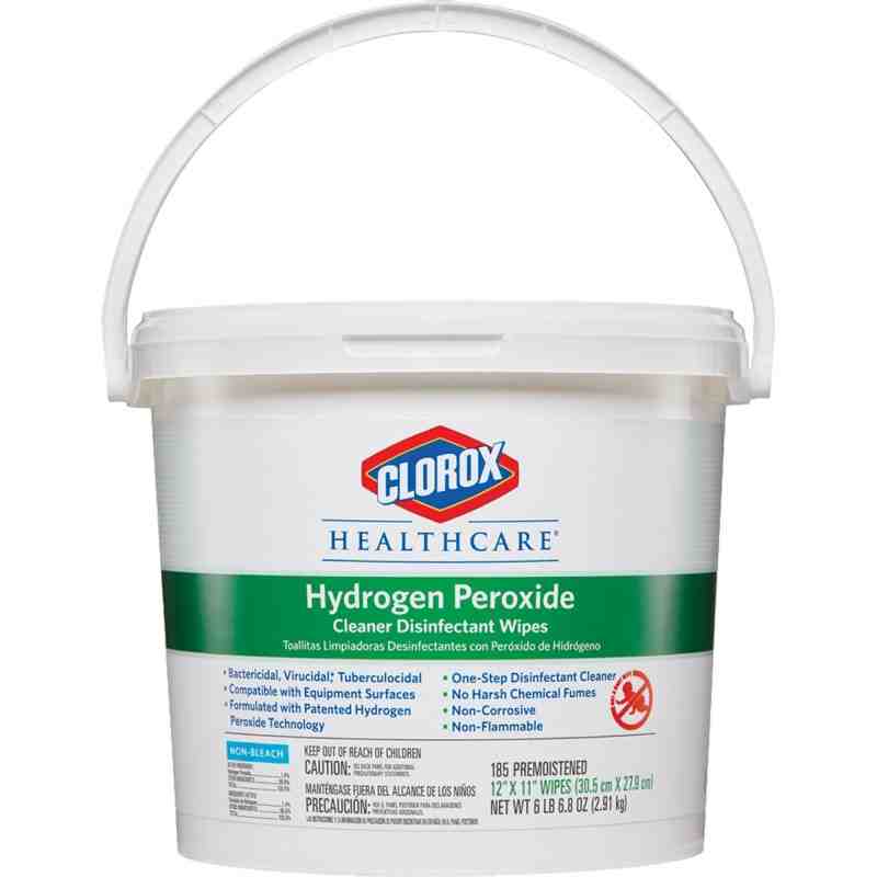 CLOROX 30826 Healthcare® Hydrogen Peroxide Cleaner Disinfecting Wipes, 185 Count - [DefendUse.com] - 30826 - Clorox® Cleaning Pr