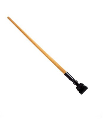 Rubbermaid FGM136000000 60" Vinyl-Covered Hardwood Snap-On Dust Mop Handle - [DefendUse.com] - FGM136000000 - Dust Mop Frames