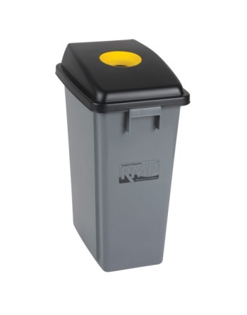 Recycling & Garbage Bin with Classification Lid, Plastic, 16 US gal. - [Cleaning Supplies Canada Discounts] -  - [DefendUse.com]