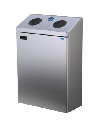 FROST Wall Mounted Recycling Station, Bulk, Stainless Steel, 29 gal., Length: 26-1/2 - [Cleaning Supplies Canada Discounts] - 31