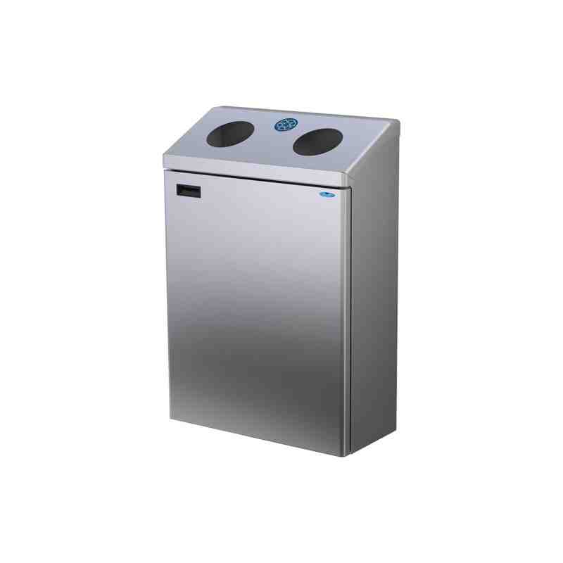 FROST Wall Mounted Recycling Station, Bulk, Stainless Steel, 29 gal., Length: 26-1/2 - [Cleaning Supplies Canada Discounts] - 31