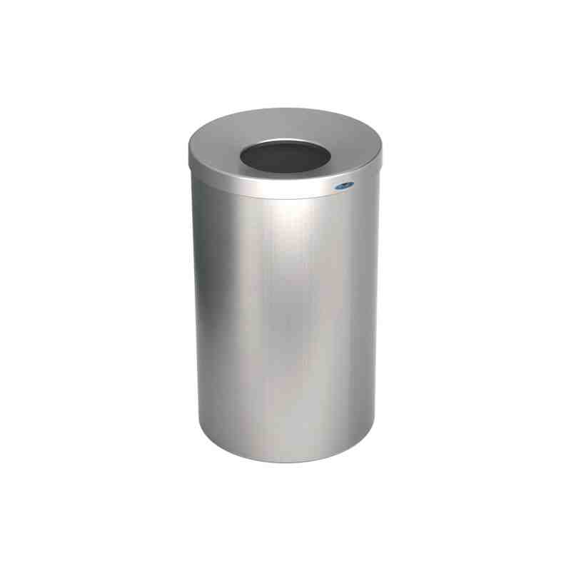 FROST Lobby Waste Receptacle, Stainless Steel, 33 US gal., Opening Diameter: 8-1/2 - [Cleaning Supplies Canada Discounts] - 310-