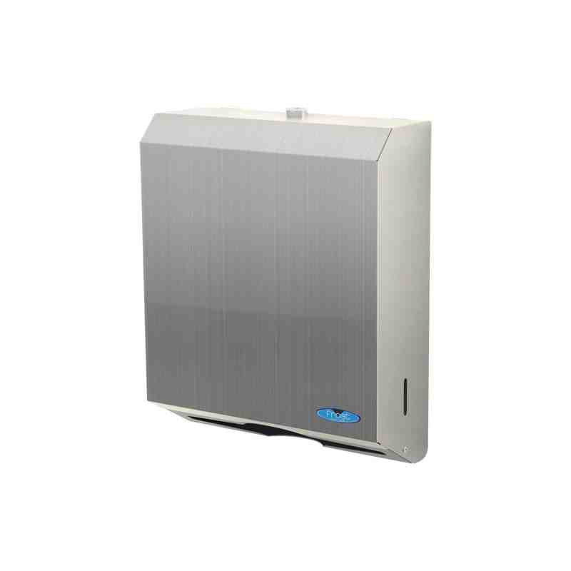 FROST Multi-Fold Towel Dispenser, Manual, 11  W x 4.125  D x 13.5  H, Colour: Stainless Steel - [Cleaning Supplies Canada Discou