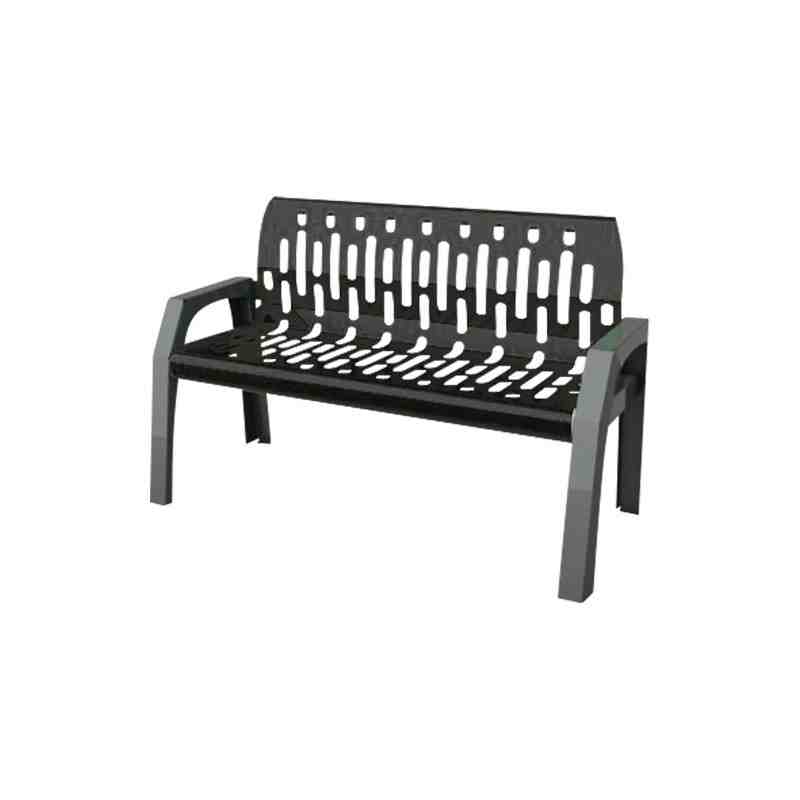 FROST Stream Benches, Steel, 48  L x 25  W x 34  H, Black,Depth: 25 - [DefendUse.com] - 2040-BLACK - Frost Commercial Cleaning