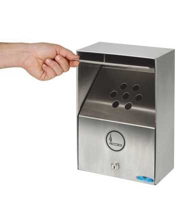 FROST Smoking Receptacles, Wall-Mount, Stainless Steel, 3.3 Litres Capacity, 13-1/2  Height,Weight: 11 lbs. - [DefendUse.com] - 
