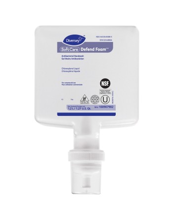 Diversey 100907902 Soft Care Defend Foam Soap Refill Cartridge - 6/1.2L - [DefendUse.com] - 100907902 - Hand Soaps