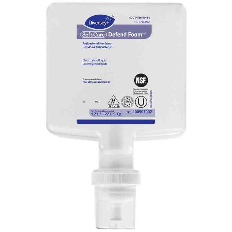 Diversey 100907902 Soft Care Defend Foam Soap Refill Cartridge - 6/1.2L - [DefendUse.com] - 100907902 - Hand Soaps