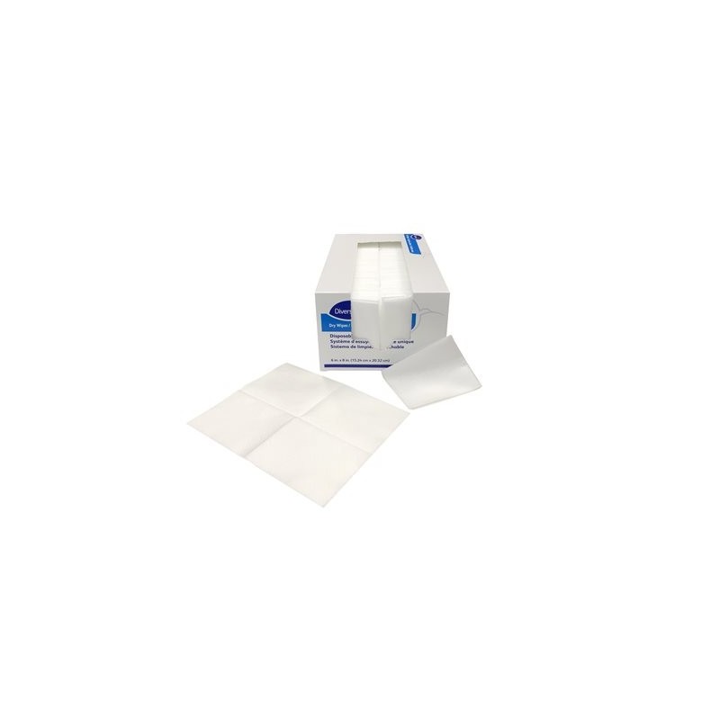 Diversey D1228884 6x8in Dry Wipes Disposable Wiping System, 500/pk, 4pk/cs - [DefendUse.com] - D1228884 - Create Your Own Wipes