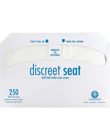 HOSPECO DS1000 Discreet Toilet Seat Cover Refill Half Fold, 250 Box, Case of 1000 - [DefendUse.com] - DS1000 - Toilet Seat Cover