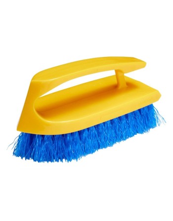 RUBBERMAID FG648200COBLT Iron Hand Scrub Brush with Handle, 6" L, Synthetic/Natural Fibre Bristles - [DefendUse.com] - FG648200C