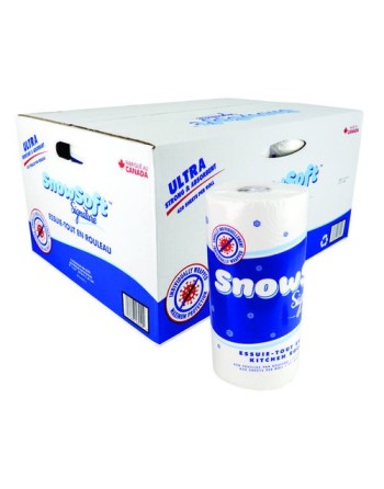SNOWSOFT™ KTS42012 Kitchen Towel, 2-ply, 420 Sheet/Roll, 12 Rolls/Case - [DefendUse.com] - KTS42012 - Sunset Converting Brands