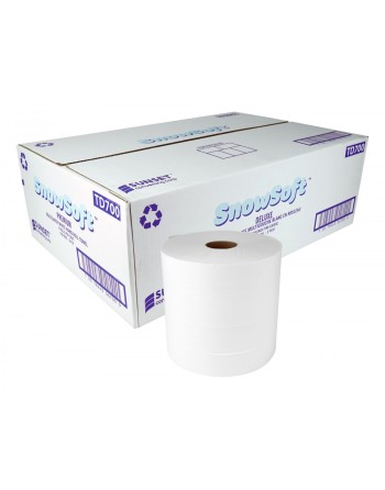 SUNSET TD700 SnowSoft Premium Multilayer White Hand Roll Towel, 2 Ply, 700', 6/Case 700' Tad White - 6rls/cs - [DefendUse.com] -