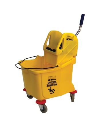 RMP  Mop Bucket and Wringer, Down Press, 9.5 US Gal.(38 Quart), Yellow - 1