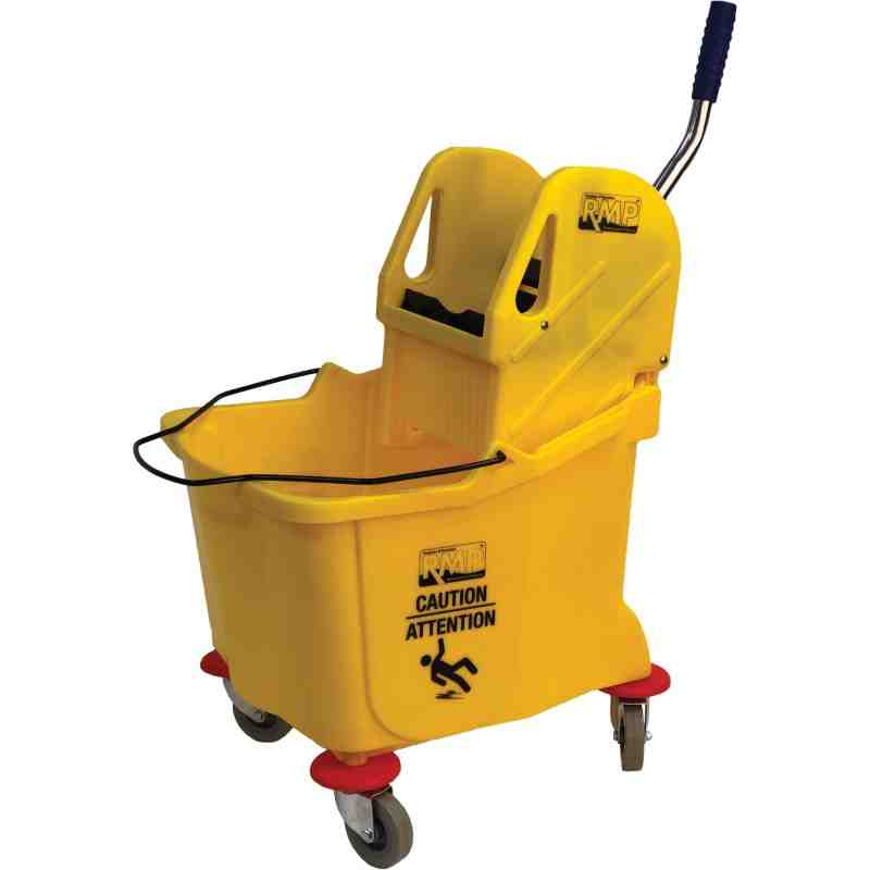 RMP  Mop Bucket and Wringer, Down Press, 9.5 US Gal.(38 Quart), Yellow - 1