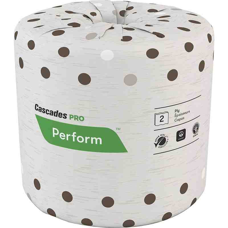CASCADES  Pro Perform™ Toilet Paper, 2 Ply, 400 Sheets/Roll, 142' Length, Latté, Case of 80 - [DefendUse.com] - B400 - Cascades 