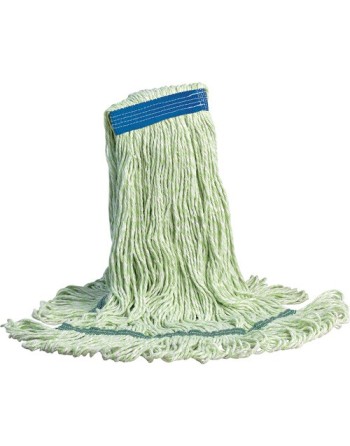 MicroPet™ Eco Series Mop, Microfibre, Loop Style,Colour: Green & White,Head Band Coating: PVC - [Cleaning Supplies Canada Discou