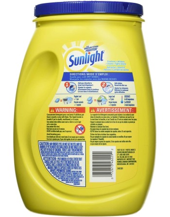 Sunlight 2459865 4-in-1 Multi-Action Single Dose Laundry Detergent, Original Fresh, 68 Count - [DefendUse.com] - 2459865 - Sunli