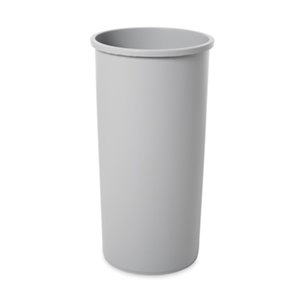 Rubbermaid FG354600GRAY Untouchable 88 Qt. / 22 Gallon Gray Round Wastebasket - [Cleaning Supplies Canada Discounts] - FG354600G