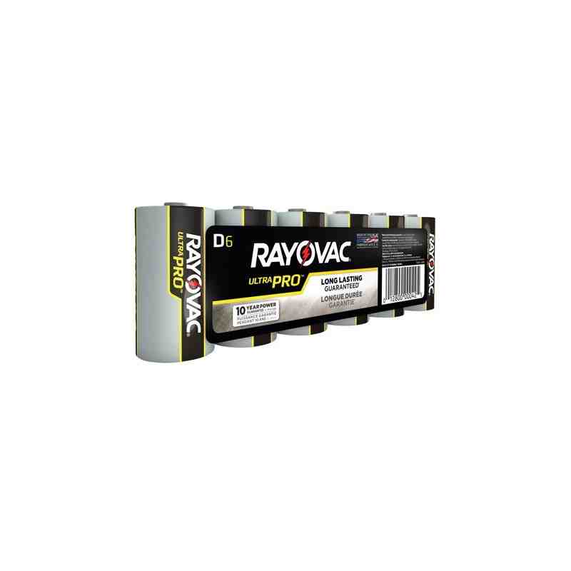 RAYOVAC ALD6 Ultra PROª Industrial Batteries, D, 1.5 V, Pack of 6, Case of 12 - [DefendUse.com] - ALD6J - Rayovac Batteries/Lamp