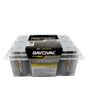 RAYOVAC ALD12PP Ultra PROª Industrial Batteries, D, 1.5 V, 8 Pack, Case of 12 - [DefendUse.com] - ALD12PPJ - Rayovac Batteries/L