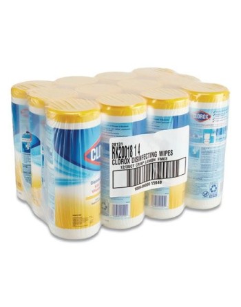 Clorox® 01603 Disinfecting Wipes, Lemon Scent, 35ct, Case of 12 - [DefendUse.com] - 01603 - Clorox® Cleaning Product