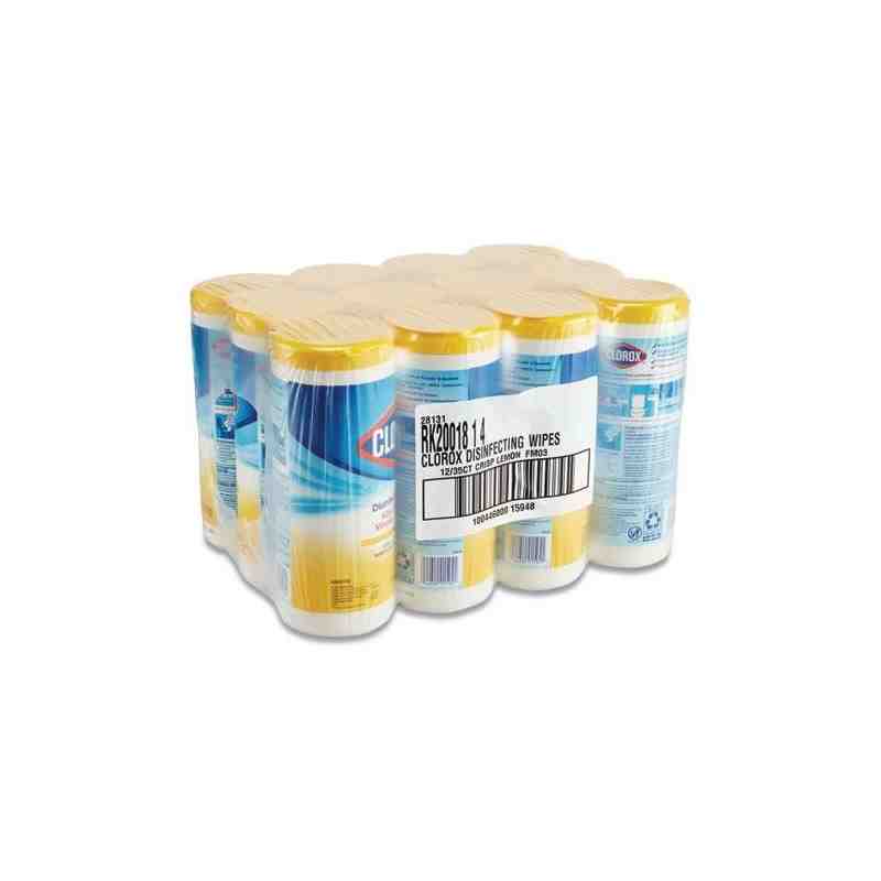 Clorox® 01603 Disinfecting Wipes, Lemon Scent, 35ct, Case of 12 - [DefendUse.com] - 01603 - Clorox® Cleaning Product