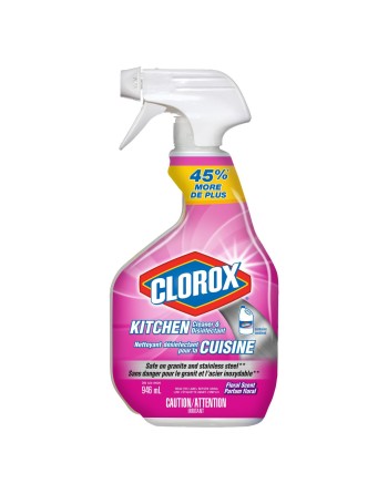 Clorox 01477 Kitchen Cleaner & Disinfectant Spray, Floral Scent, 946 mL, Case of 9x946ml - [DefendUse.com] - 01477 - Clorox® Cle
