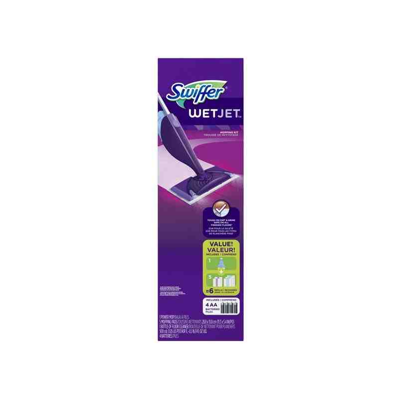 Swiffer 37000-92811 WetJet Starter Kit, Floor Mop, Floor Cleaner Spray, Case of 2 - [DefendUse.com] - 3700092811 - Swiffer® Clea