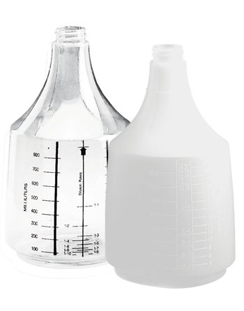 Bottle - Round 36oz w/Scale - 28/400 - HDPE Natural - 1