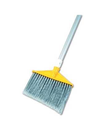 RUBBERMAID FG638500GRAY Angle Broom, 10-1/2", Fine, Polypropylene Bristles Overall Length: 56" - [DefendUse.com] - FG638500GRAY 