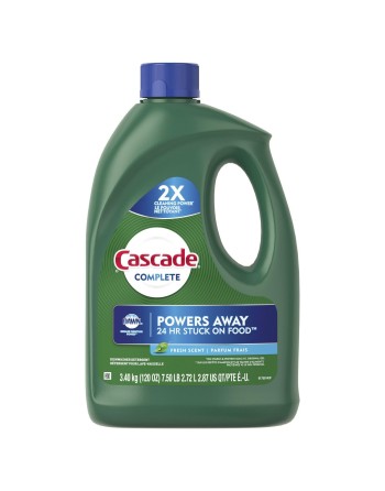 Cascade 37000-53987 Complete Gel, Dishwasher Detergent, Fresh Scent, Case of 4/3.54L - [DefendUse.com] - 37000-53987 - Dishwashe