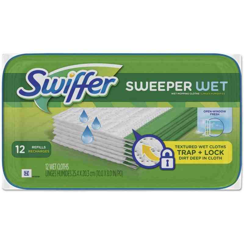 Swiffer 37000-35154 Sweeper Wet Cloth Refill Window Fresh, Case of 12/12ct - [DefendUse.com] - 37000-35154 - Swiffer® Cleaning P