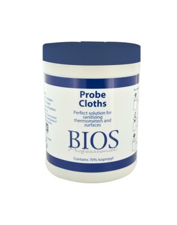 BIOS® Probe Cloths, 70% Alcohol Wipes, White, 400/Bottle, 6/Case, 2400/Case, Made in Canada - [DefendUse.com] - 383SC - Bios
