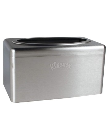Kleenex 09924 Stainless Steel Countertop Box Towel Cover (09924), for Kleenex POP-UP Box Hand Towels, Case of 2 - [DefendUse.com
