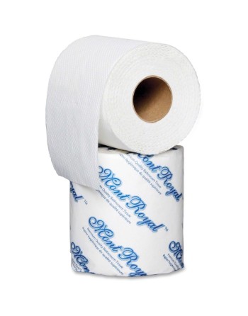 Mont Royal Bath Tissue 2 Ply White 420 sheets/roll, 48 rolls/case, Made in Canada - 1