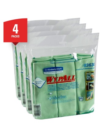 Wypall Microfibre Cloths with Microban®, 24/PK - 1
