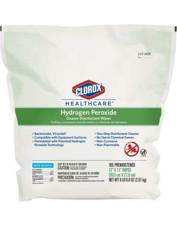 CLOROX  Healthcare® Hydrogen Peroxide Cleaner Disinfecting Wipes, 185 Count - 1